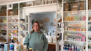 Dana Jeffas inside Love Thy Nature Refillery in Medford, NJ